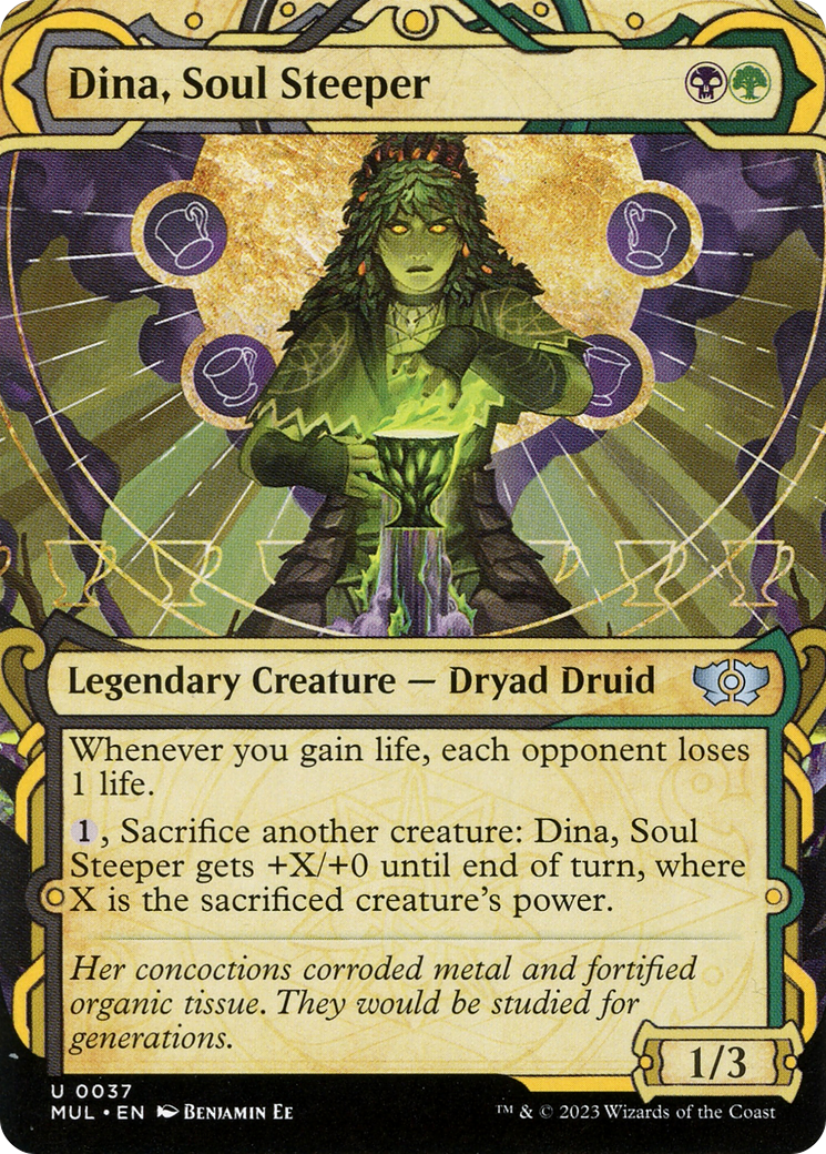 Image of Dina, Soul Steeper (MUL-037) - Multiverse Legends: (Showcase) (Borderless) Foil