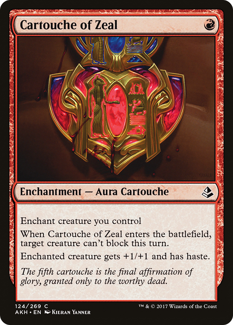 Image of Cartouche of Zeal (AKH-124) - Amonkhet Foil