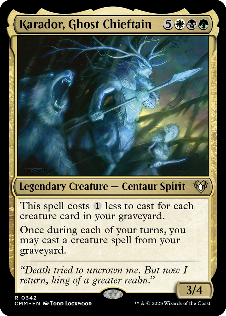 Image of Karador, Ghost Chieftain (CMM-342) - Commander Masters Foil