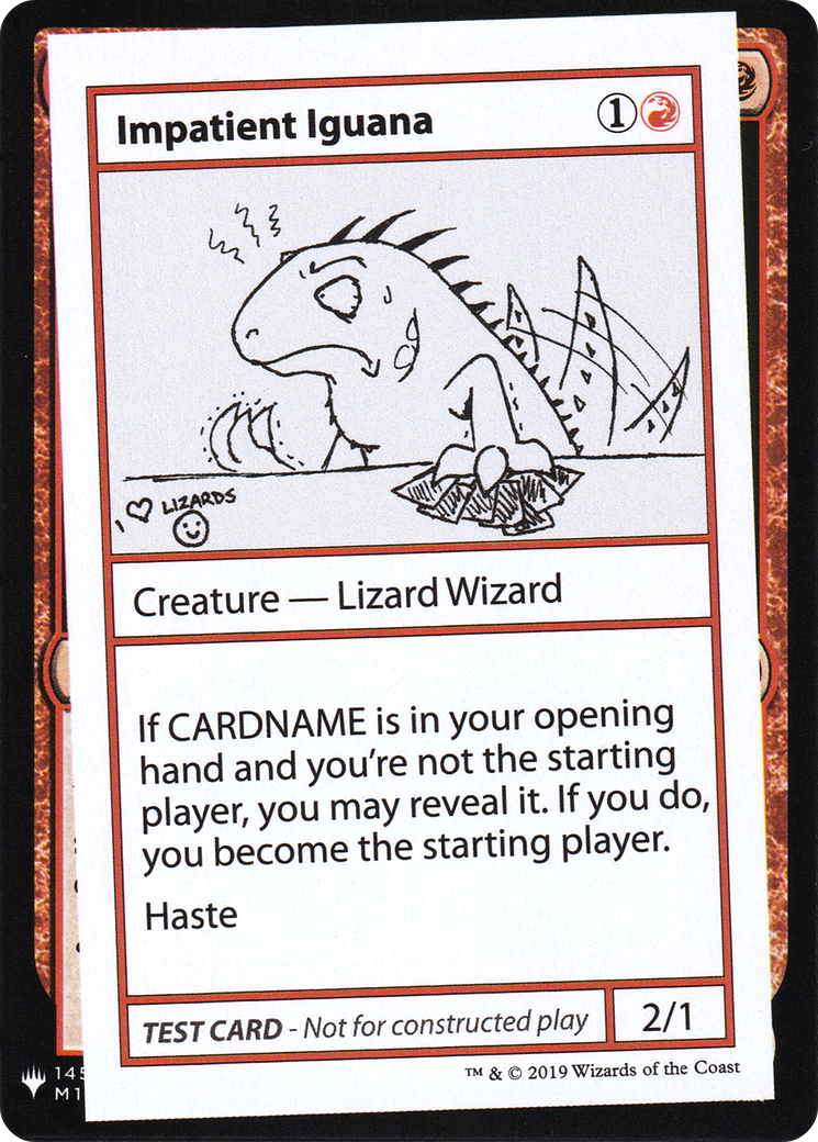 Image of Impatient Iguana (CMB1-055) - Mystery Booster Playtest Cards 2019