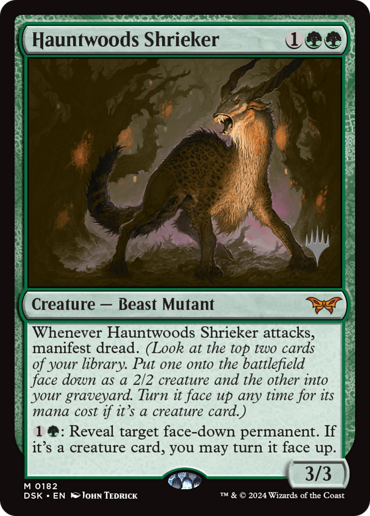 Image of Hauntwoods Shrieker (PPDSK-182) - Duskmourn: House of Horror Promos Foil