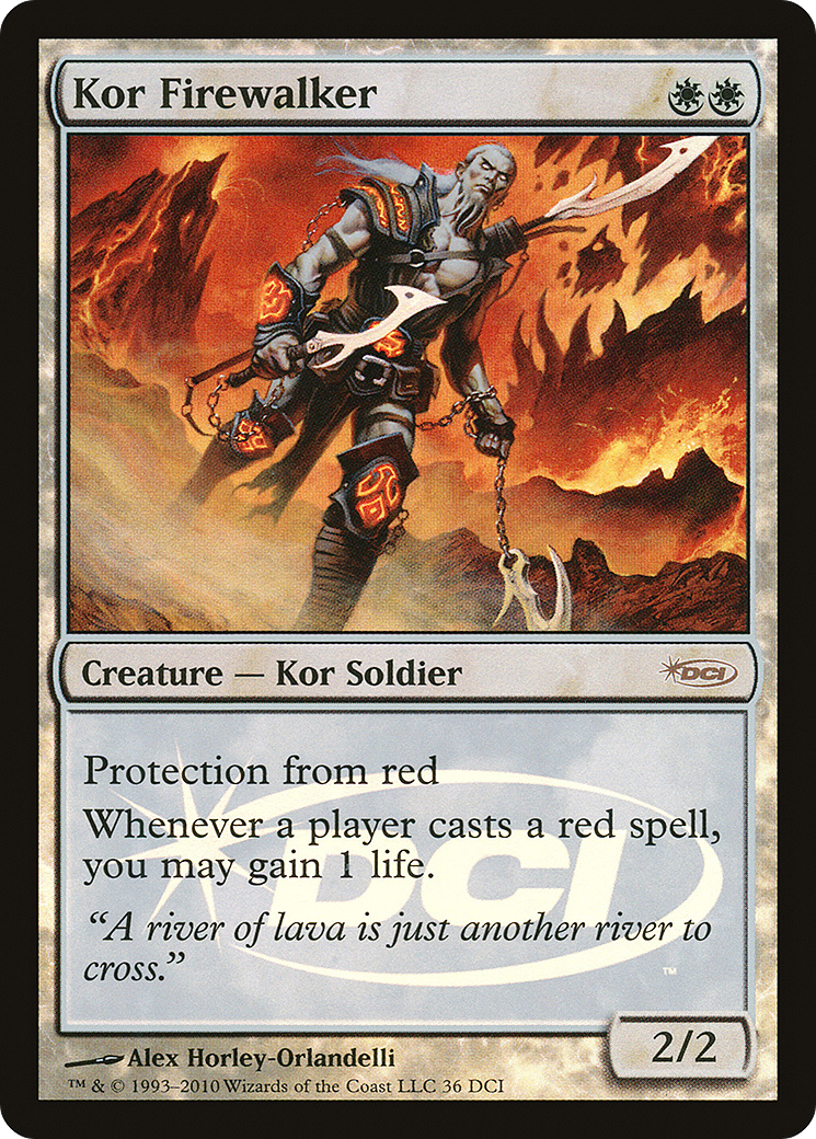 Image of Kor Firewalker (WPN-036) - DCI Promos Foil