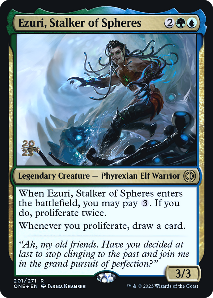 Image of Ezuri, Stalker of Spheres (PRE-201) - Phyrexia: All Will Be One Promos Foil