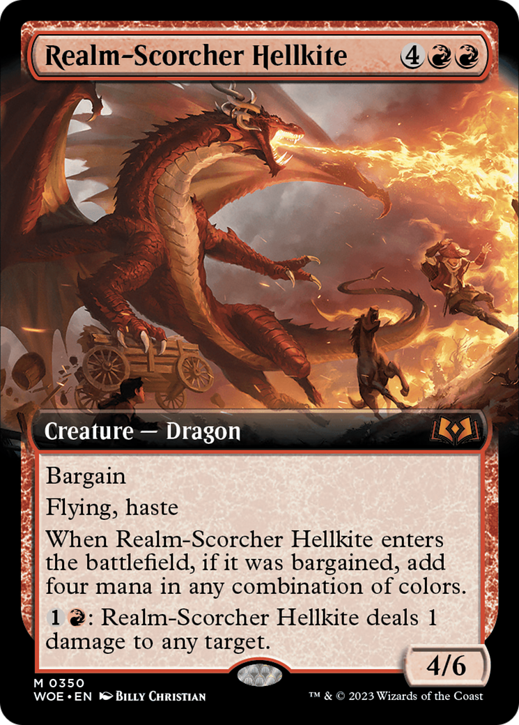 Image of Realm-Scorcher Hellkite (Extended Art) (WOE-350) - Wilds of Eldraine: (Extended Art)