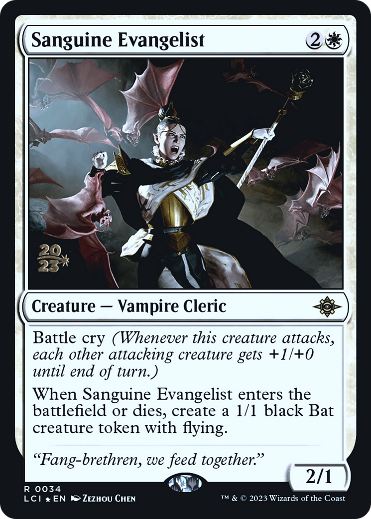Image of Sanguine Evangelist (PRE-034) - The Lost Caverns of Ixalan Promos Foil