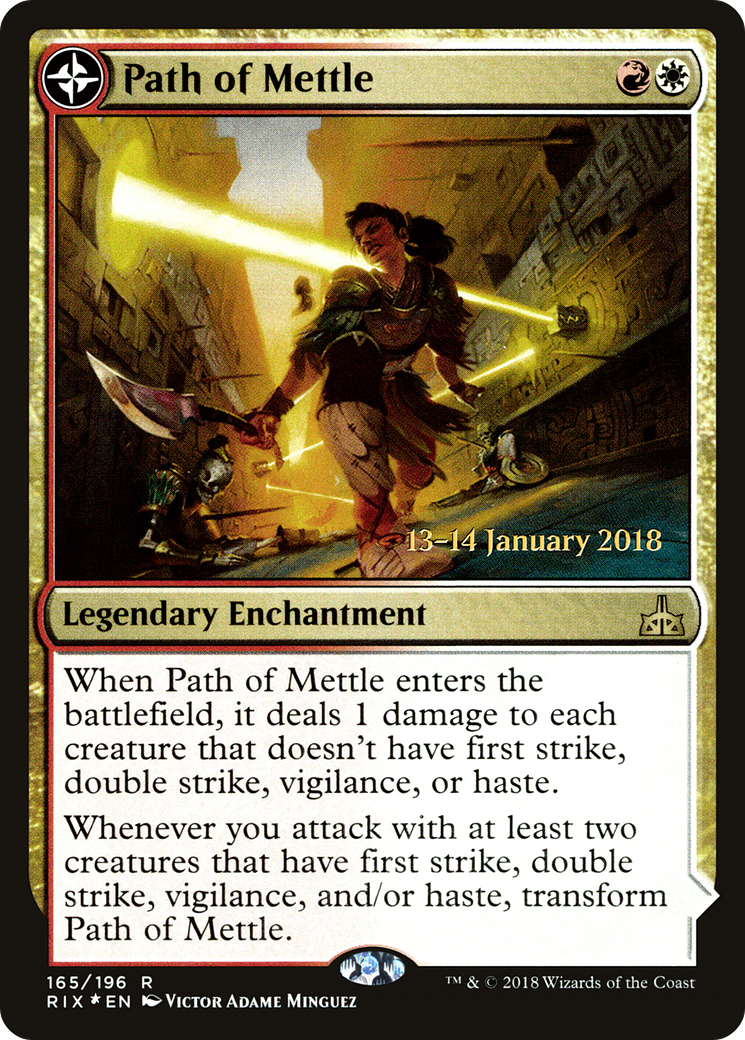 Image of Path of Mettle (PRE-165S) - Rivals of Ixalan Promos: (compasslanddfc) Foil