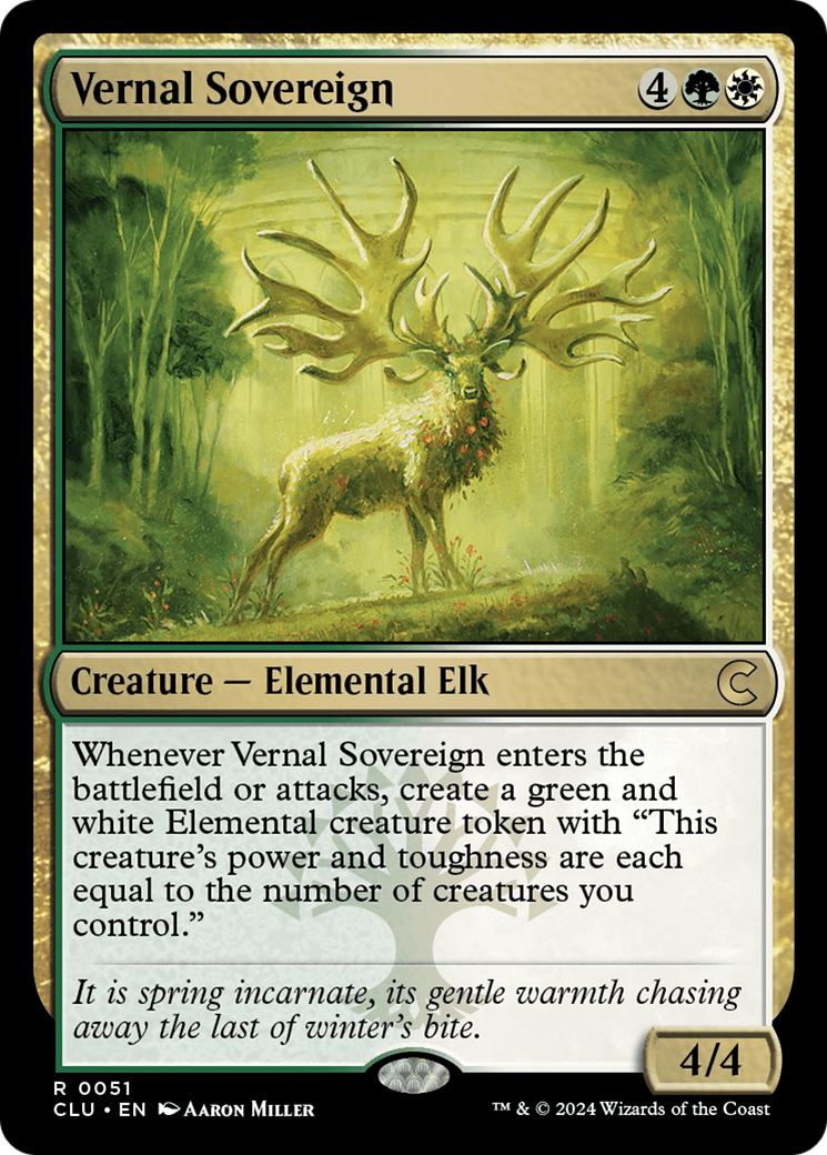 Image of Vernal Sovereign (CLU-051) - Ravnica: Clue Edition