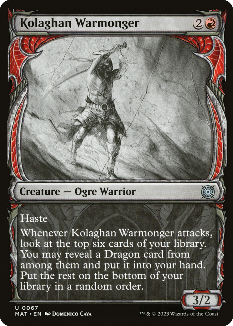 Image of Kolaghan Warmonger (Showcase) (MAT-067) - March of the Machine: The Aftermath: (Showcase)