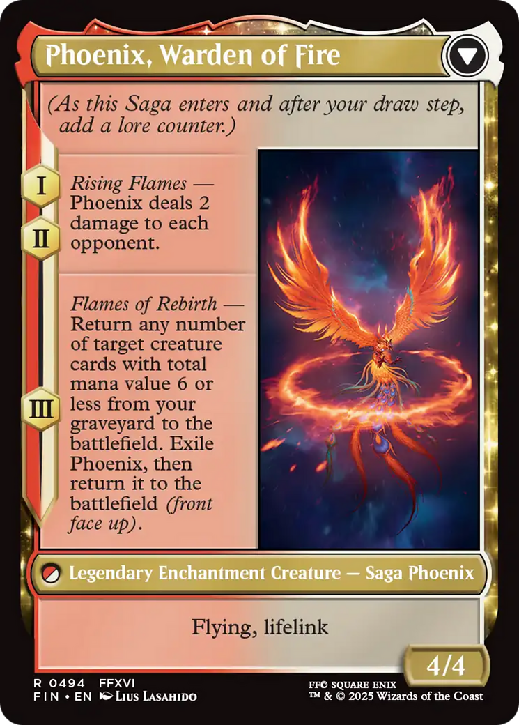 Image of Joshua, Phoenix's Dominant (Extended Art) (FIN-494) - FINAL FANTASY: (enchantment, Extended Art) Foil