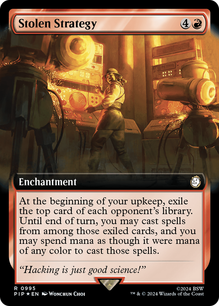 Image of Stolen Strategy (Extended Art) (Surge Foil) (PIP-995) - Fallout: (Extended Art) Foil
