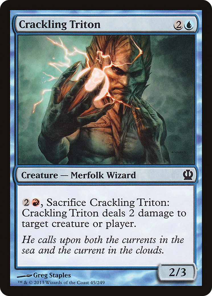 Image of Crackling Triton (THS-045) - Theros Foil