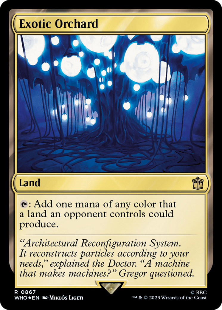 Image of Exotic Orchard (Surge Foil) (WHO-867) - Doctor Who Foil