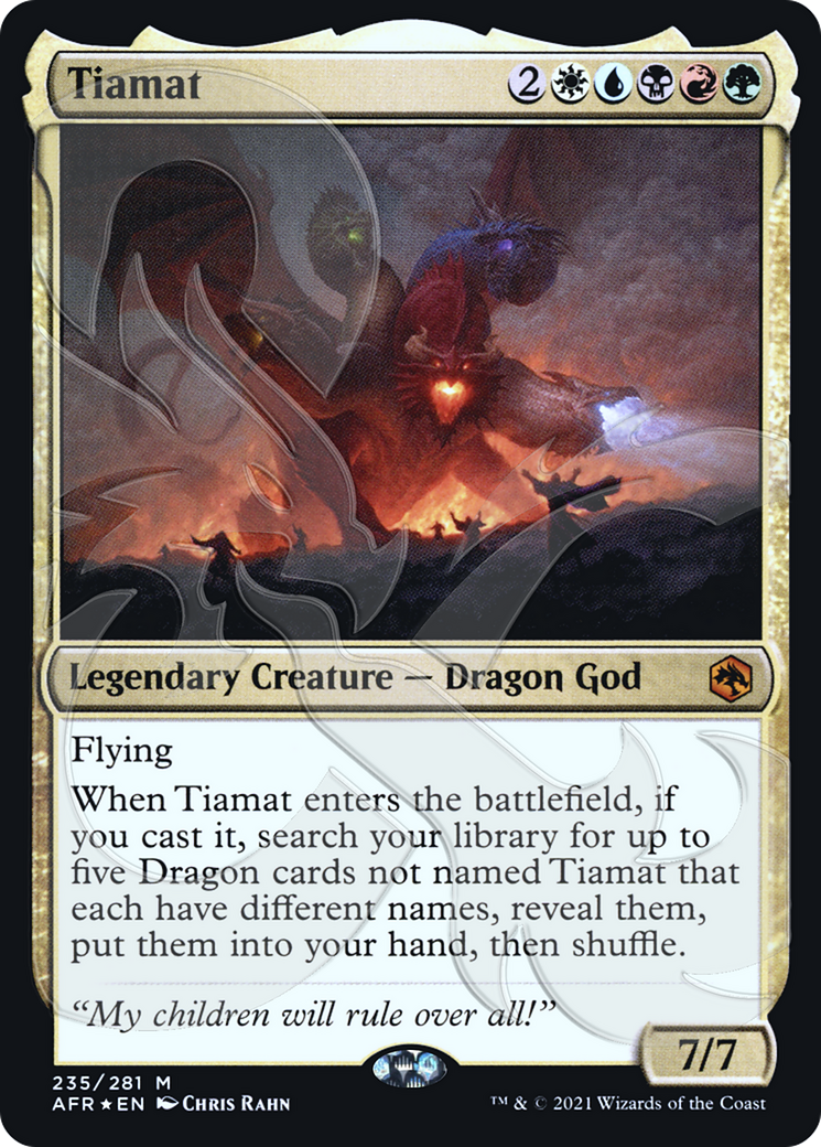 Image of Tiamat (AFR&-235) - Adventures in the Forgotten Realms Promos Foil