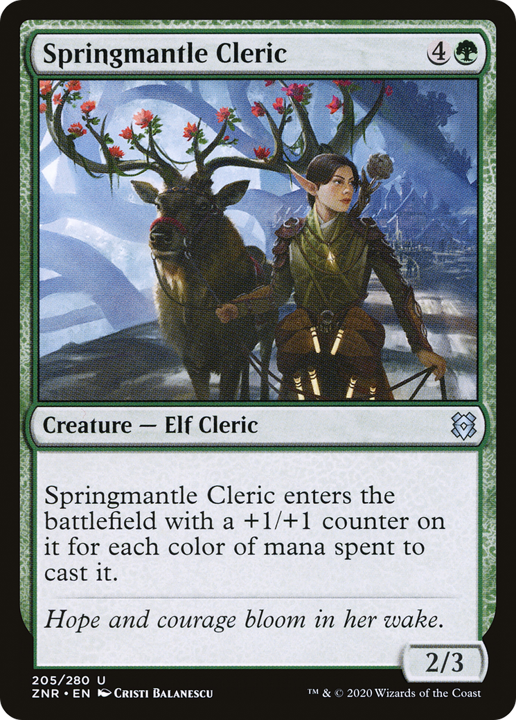 Image of Springmantle Cleric (ZNR-205) - Zendikar Rising