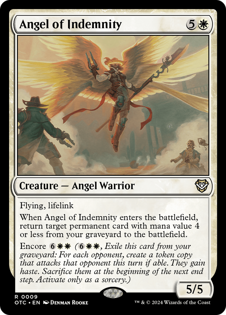 Image of Angel of Indemnity (OTC-009) - Outlaws of Thunder Junction Commander