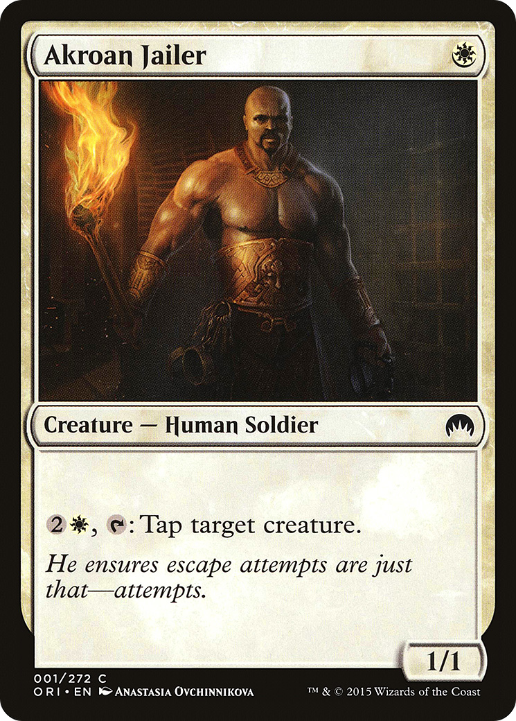 Image of Akroan Jailer (ORI-001) - Magic Origins Foil