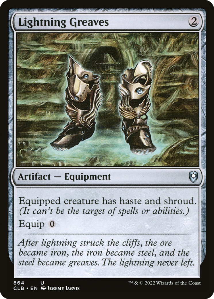 Image of Lightning Greaves (CLB-864) - Commander Legends: Battle for Baldur's Gate