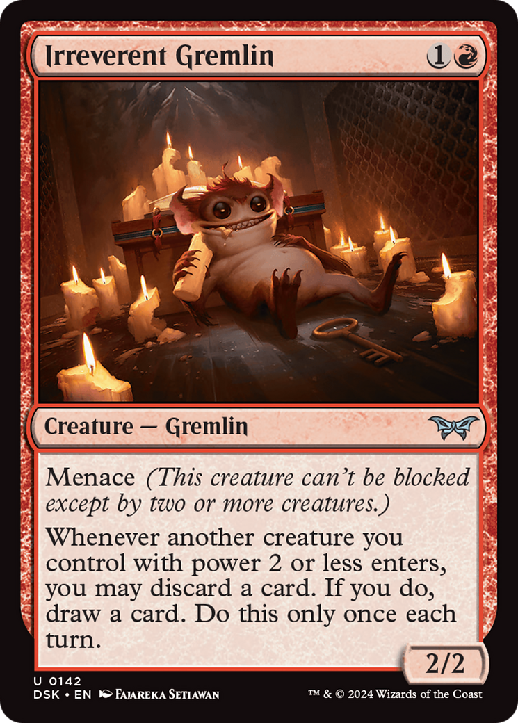Image of Irreverent Gremlin (DSK-142) - Duskmourn: House of Horror Foil