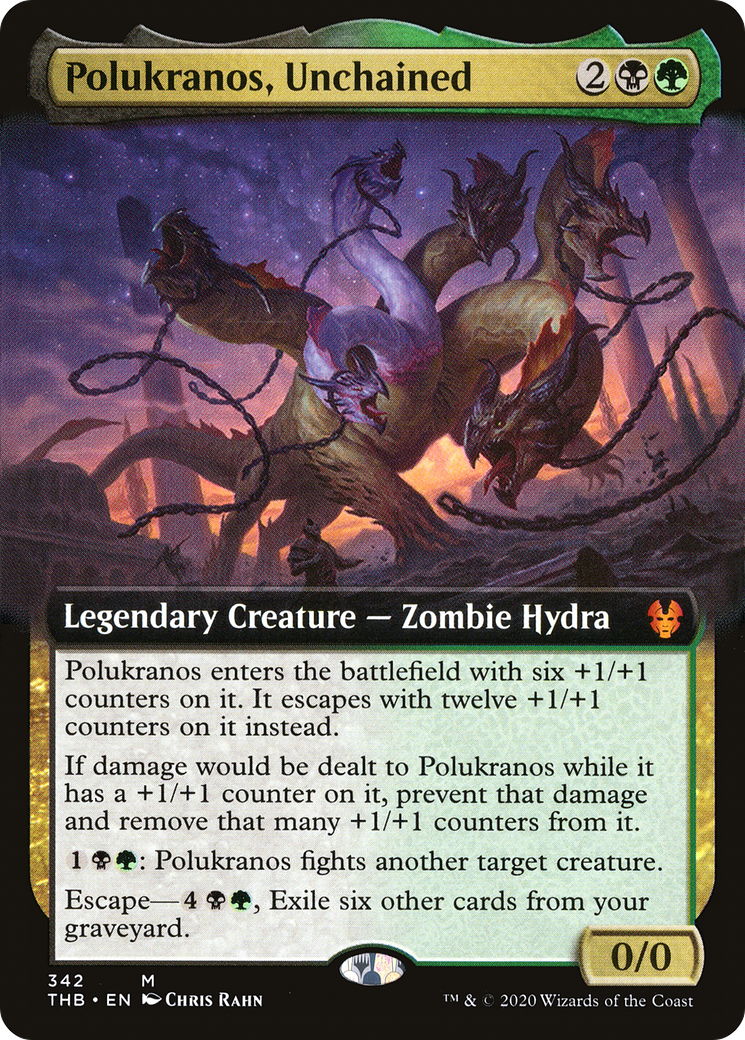 Image of Polukranos, Unchained (Extended Art) (THB-342) - Theros Beyond Death: (Extended Art)