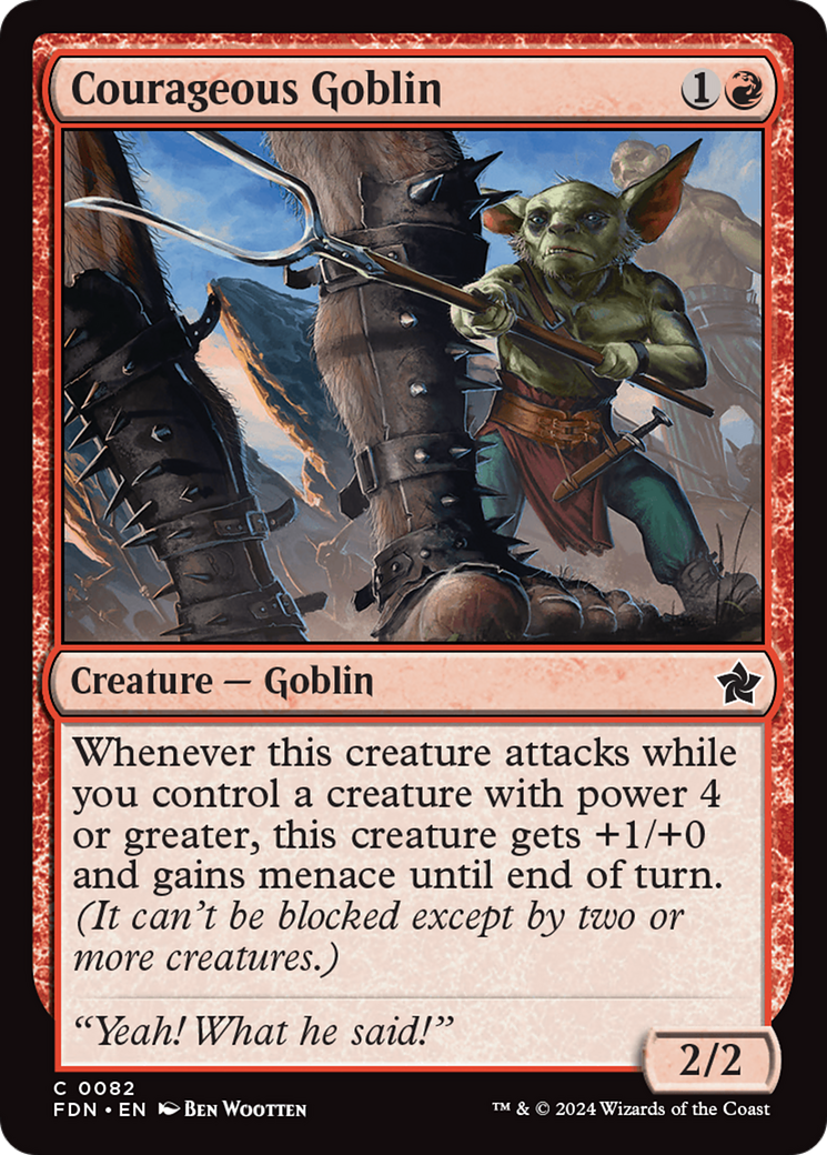 Image of Courageous Goblin (FDN-082) - Foundations
