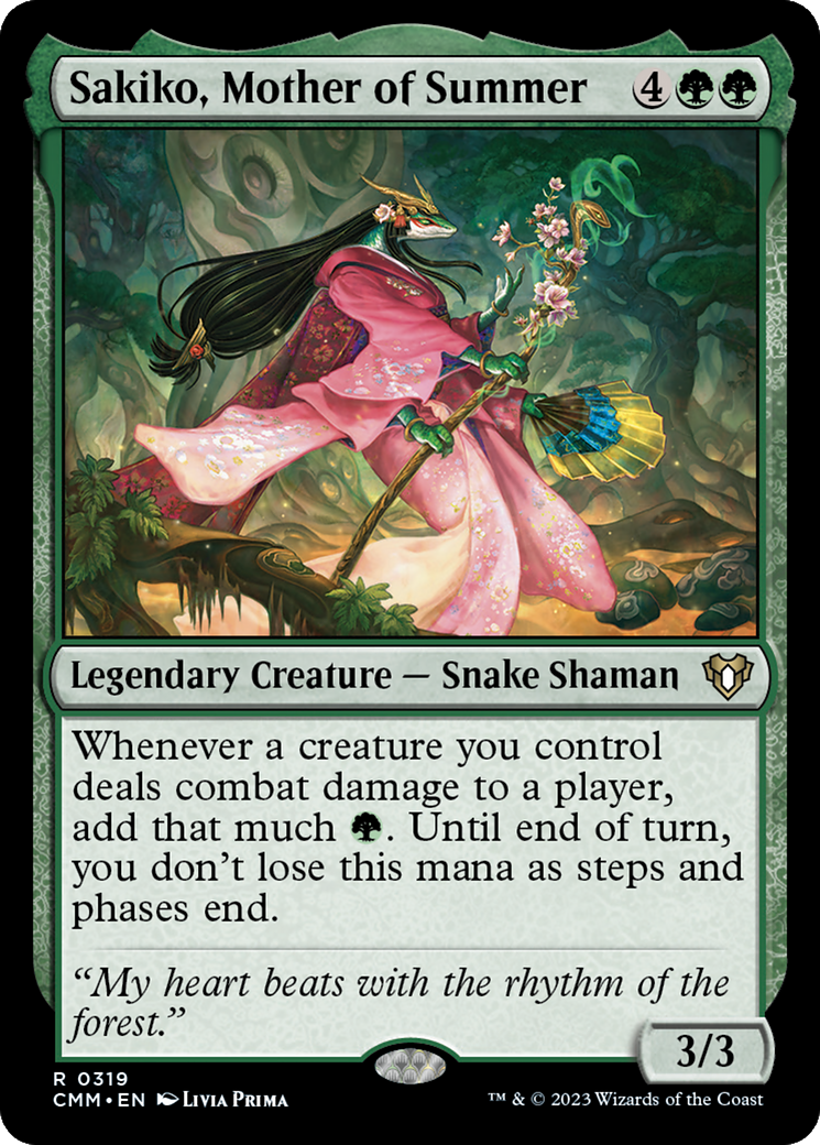 Image of Sakiko, Mother of Summer (CMM-319) - Commander Masters Foil