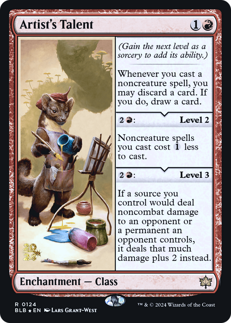 Image of Artist's Talent (PRE-124) - Bloomburrow Promos Foil