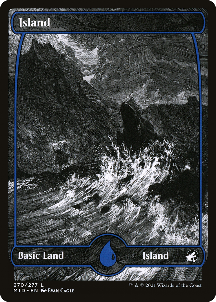 Image of Island (270) (MID-270) - Innistrad: Midnight Hunt: (Full Art, Showcase) Foil