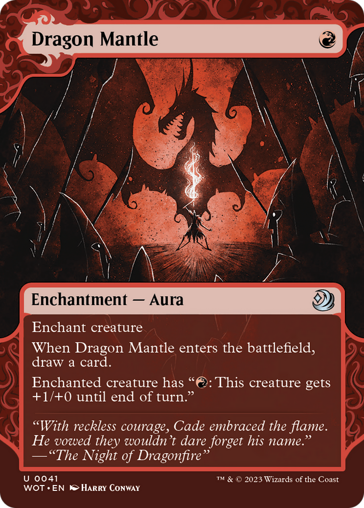 Image of Dragon Mantle (WOT-041) - Wilds of Eldraine: Enchanting Tales: (Showcase) (Borderless)