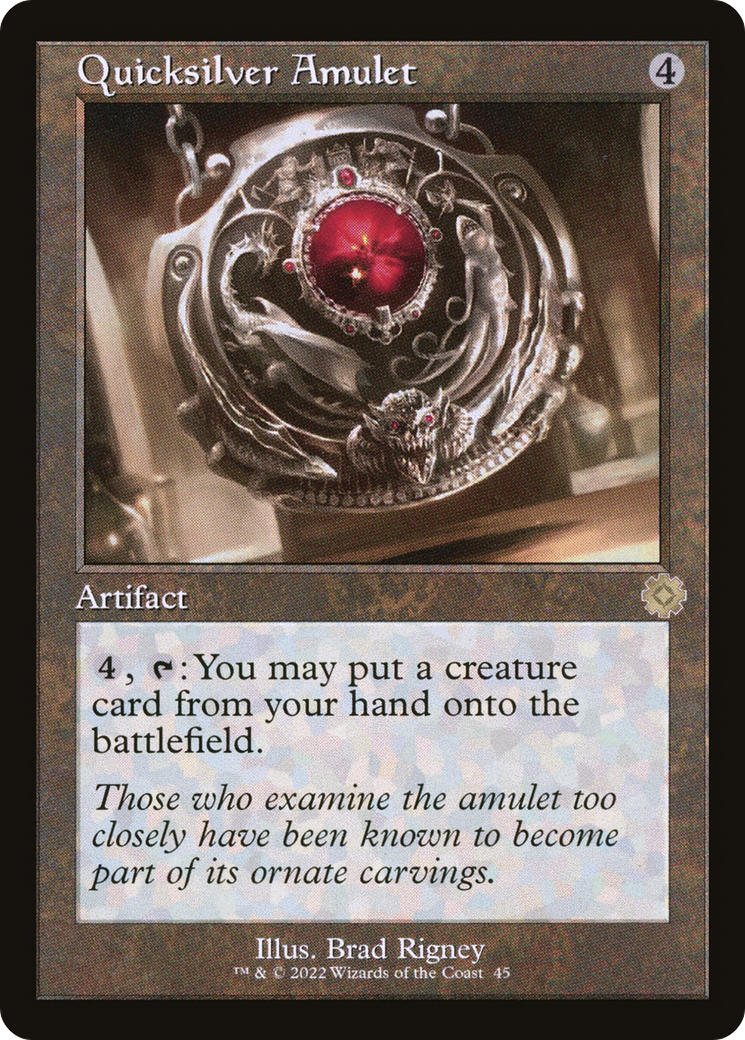 Image of Quicksilver Amulet (BRR-045) - The Brothers' War Retro Artifacts Foil