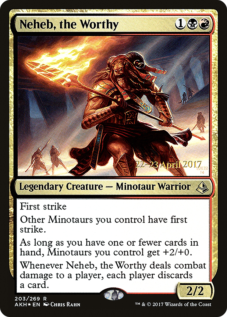 Image of Neheb, the Worthy (PRE-203S) - Amonkhet Promos Foil