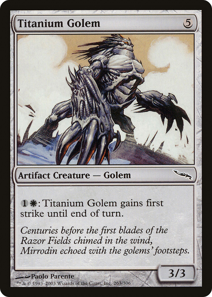 Image of Titanium Golem (MRD-263) - Mirrodin Foil