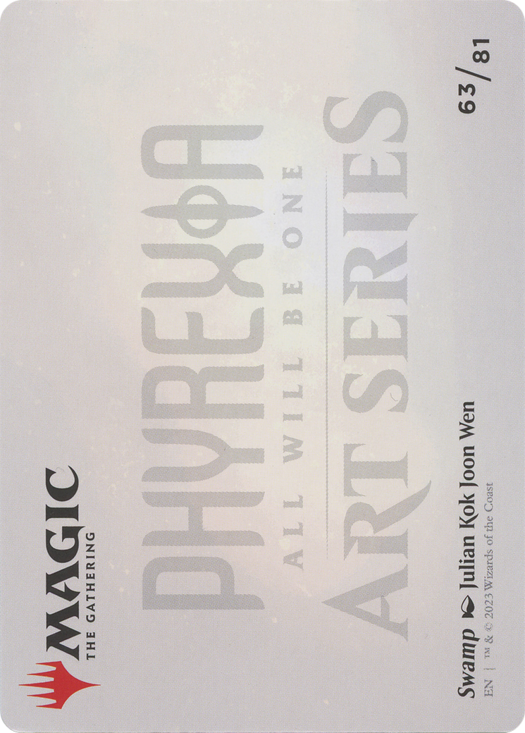 Image of Swamp // Swamp (AONE-063) - Phyrexia: All Will Be One Art Series (Borderless)