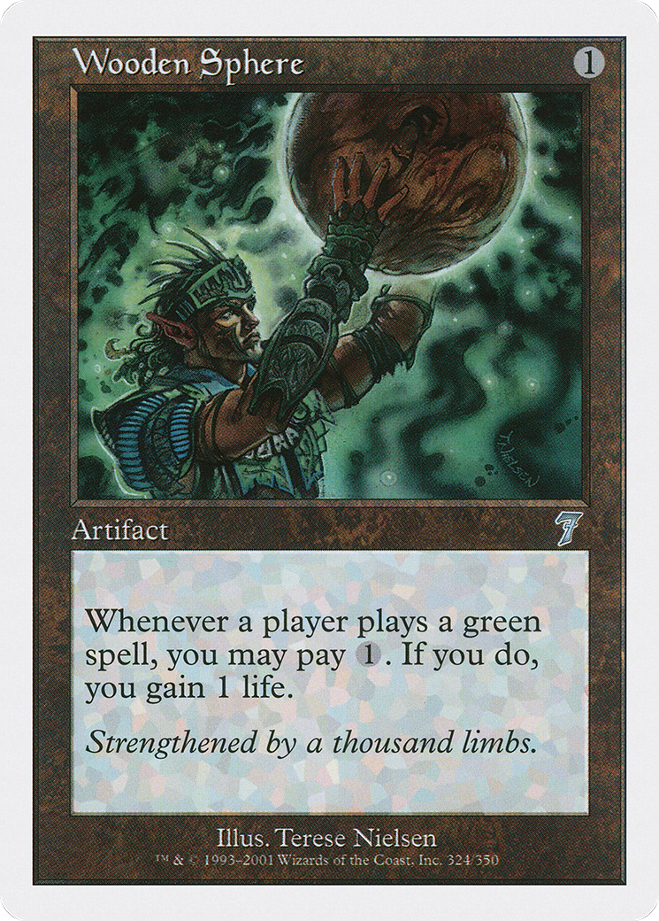 Image of Wooden Sphere (7ED-324) - 7th Edition Foil