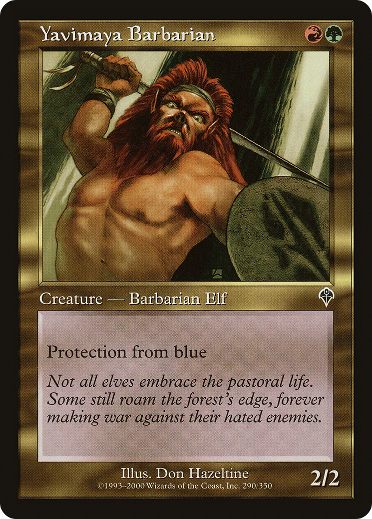 Image of Yavimaya Barbarian (INV-290) - Invasion Foil