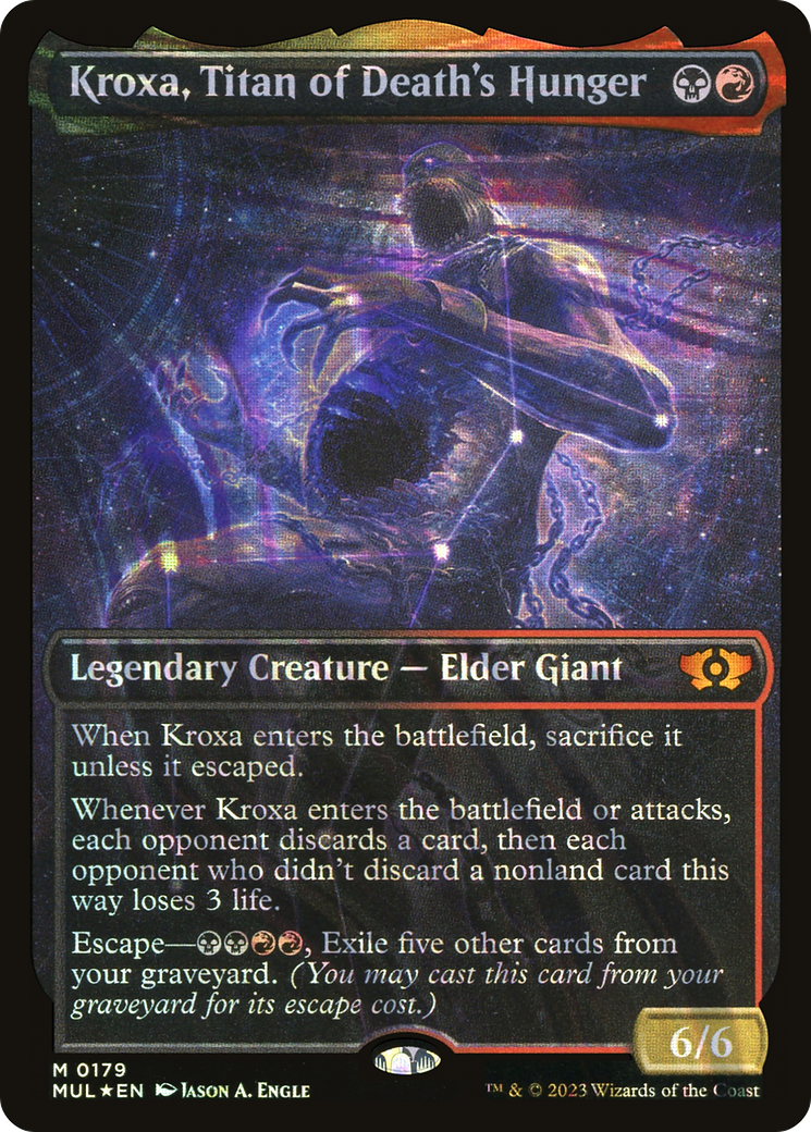 Image of Kroxa, Titan of Death's Hunger (Halo Foil) (MUL-179) - Multiverse Legends: (Showcase) Foil