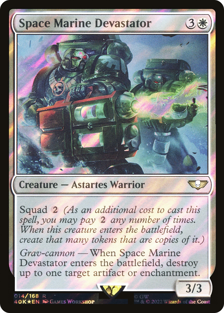 Image of Space Marine Devastator (Surge Foil) (40K-014) - Warhammer 40,000 Commander Foil