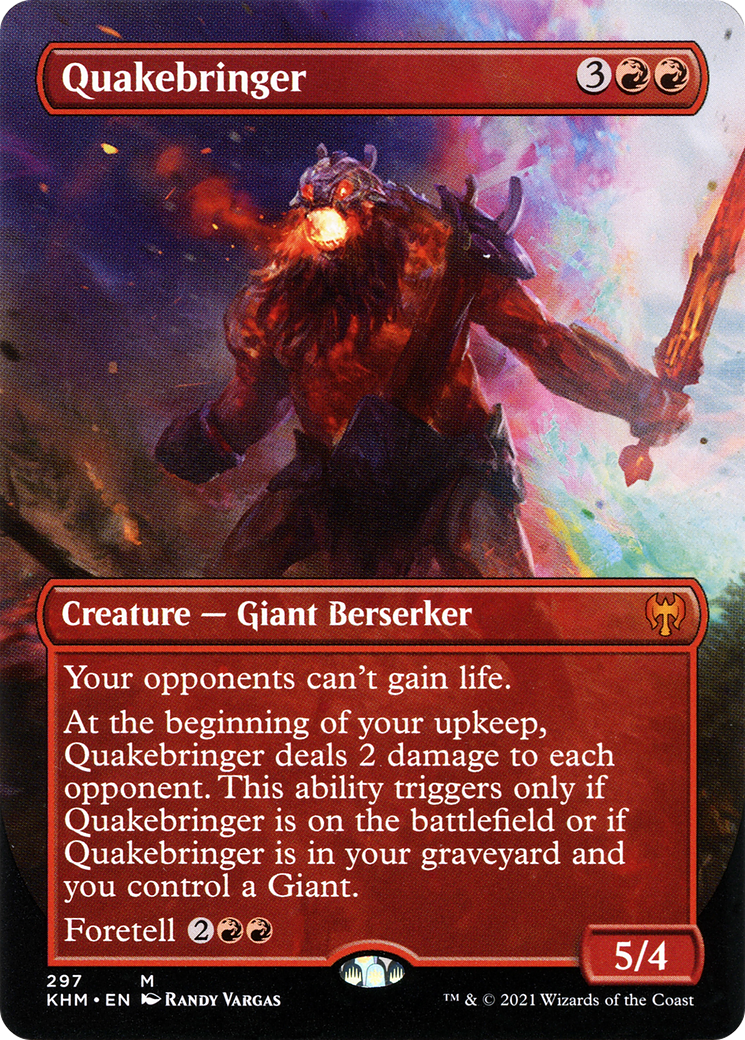 Image of Quakebringer (Borderless) (KHM-297) - Kaldheim (Borderless) Foil