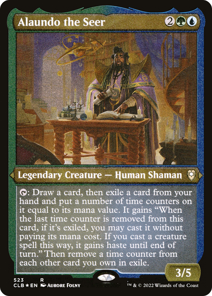 Image of Alaundo the Seer (CLB-523) - Commander Legends: Battle for Baldur's Gate Etched Foil