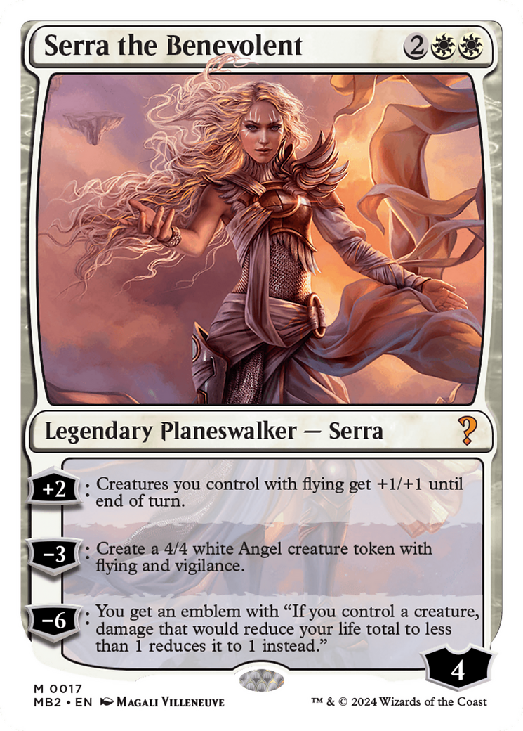 Image of Serra the Benevolent (White Border) (MB2-017) - Mystery Booster 2