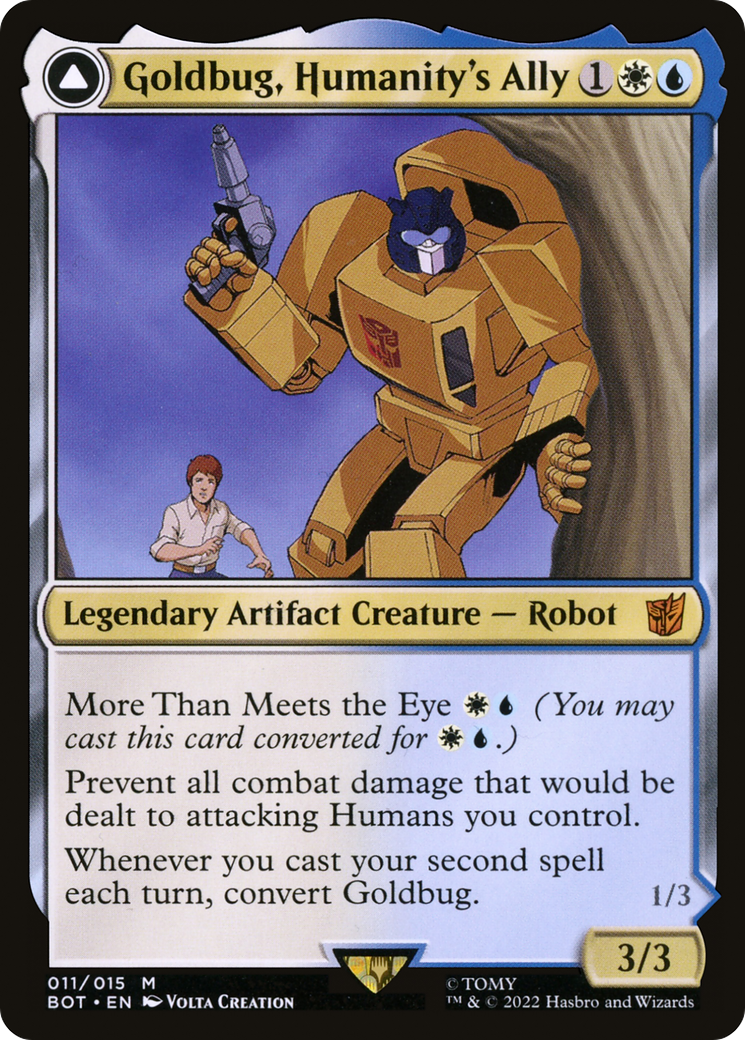 Image of Goldbug, Humanity's Ally (BOT-011) - Transformers: (convertdfc) Foil