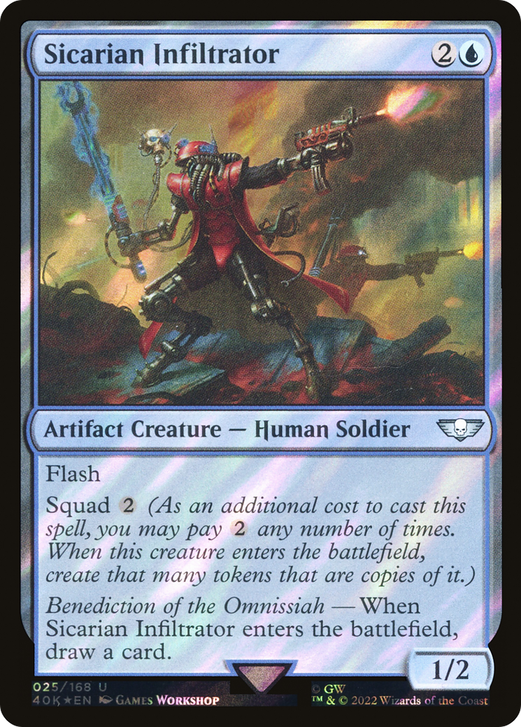 Image of Sicarian Infiltrator (Surge Foil) (40K-025) - Warhammer 40,000 Commander Foil