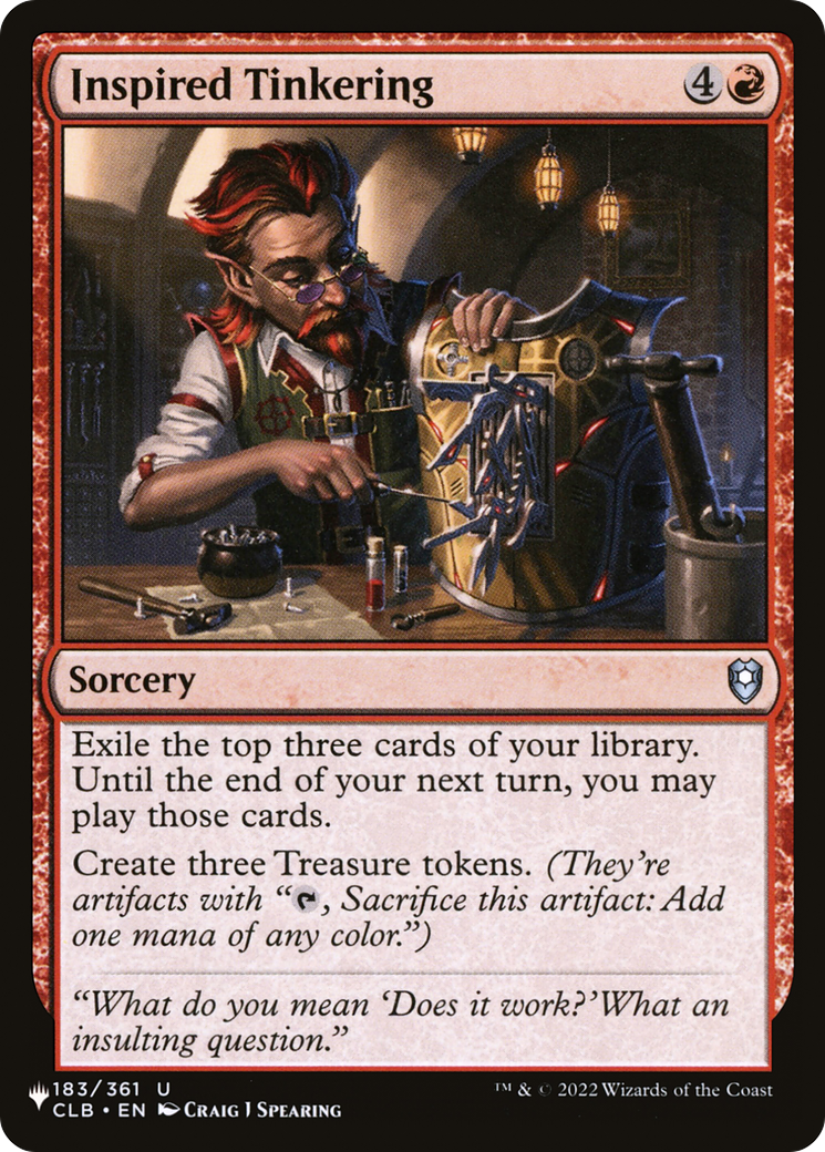 Image of Inspired Tinkering (LIST-CLB-183) - The List