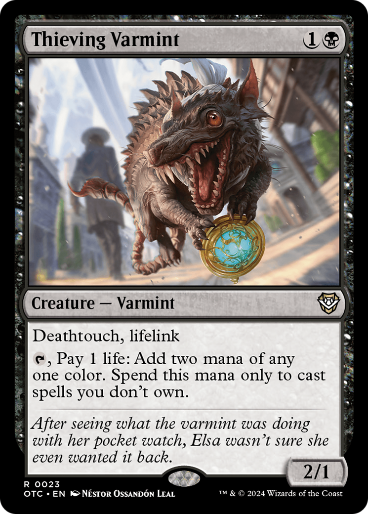 Image of Thieving Varmint (OTC-023) - Outlaws of Thunder Junction Commander