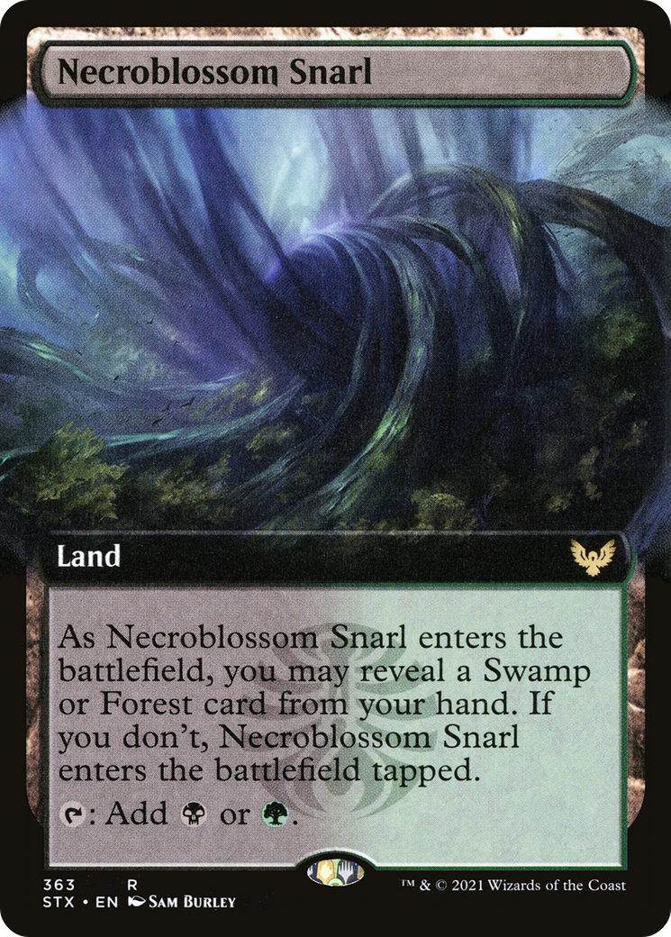 Image of Necroblossom Snarl (STX-363) - Strixhaven: School of Mages: (Extended Art) Foil