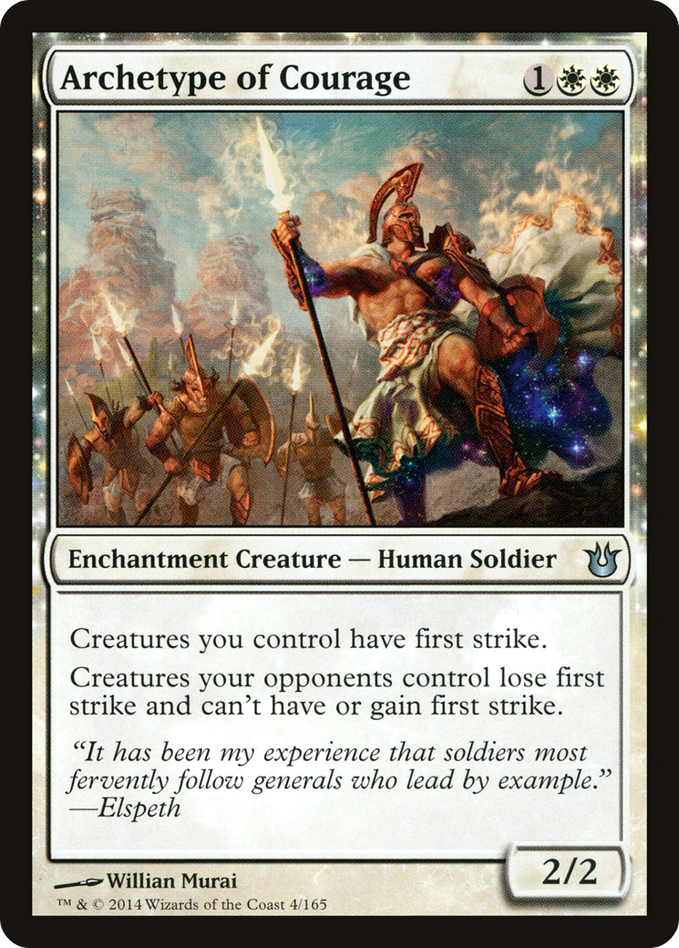 Image of Archetype of Courage (BNG-004) - Born of the Gods: (enchantment) Foil