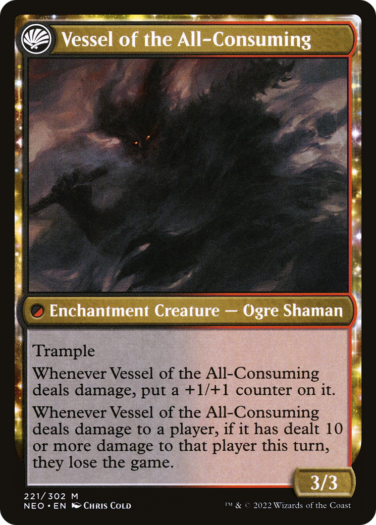 Image of Hidetsugu Consumes All (NEO-221) - Kamigawa: Neon Dynasty: (fandfc, enchantment)