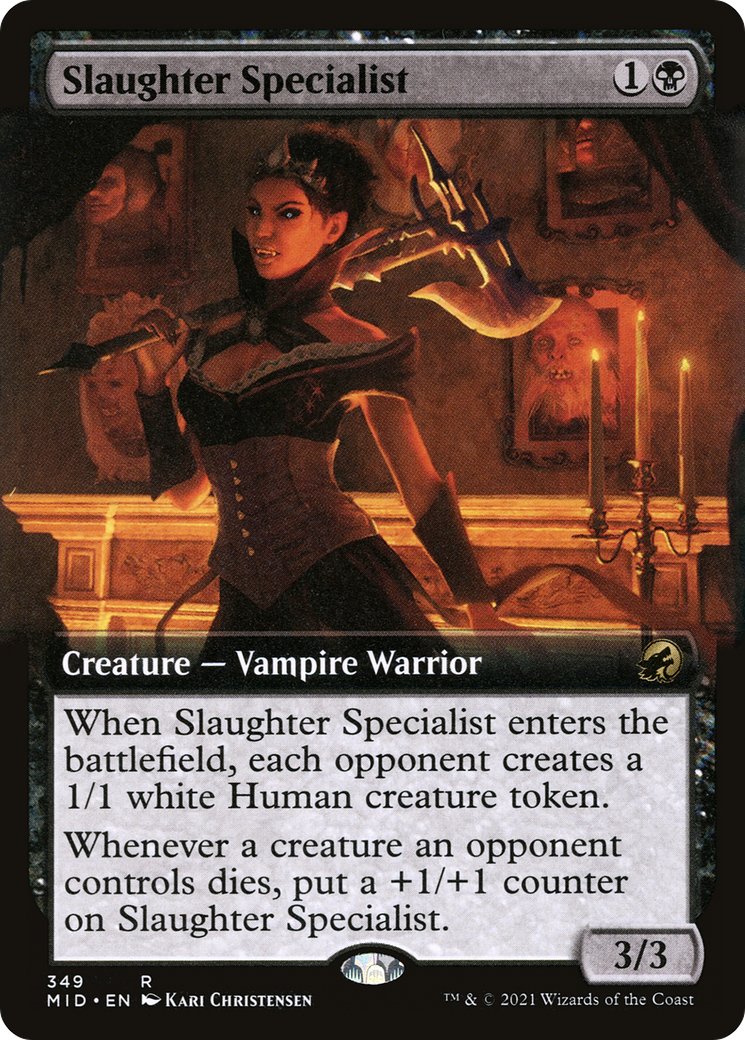 Image of Slaughter Specialist (Extended Art) (MID-349) - Innistrad: Midnight Hunt: (Extended Art) Foil