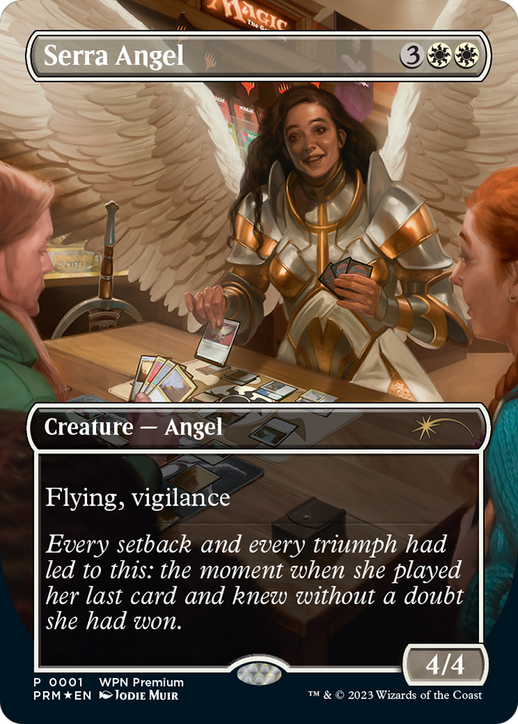 Image of Serra Angel (WPN-001) - Wizards Play Network 2024 (Borderless) Foil