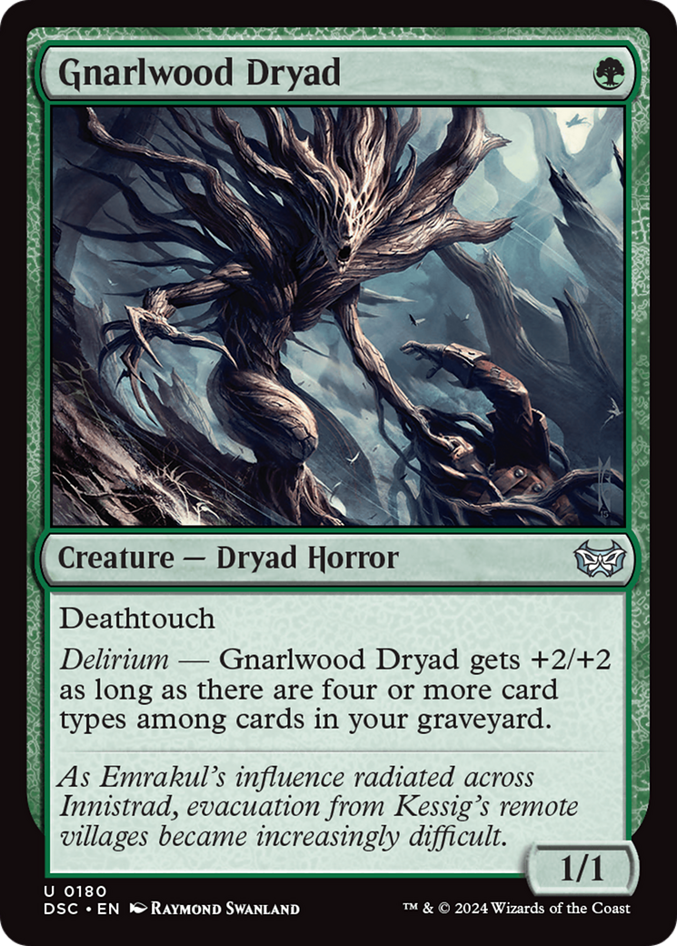 Image of Gnarlwood Dryad (DSC-180) - Duskmourn: House of Horror Commander