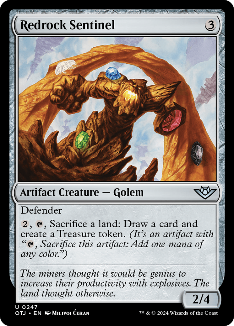 Image of Redrock Sentinel (OTJ-247) - Outlaws of Thunder Junction Foil